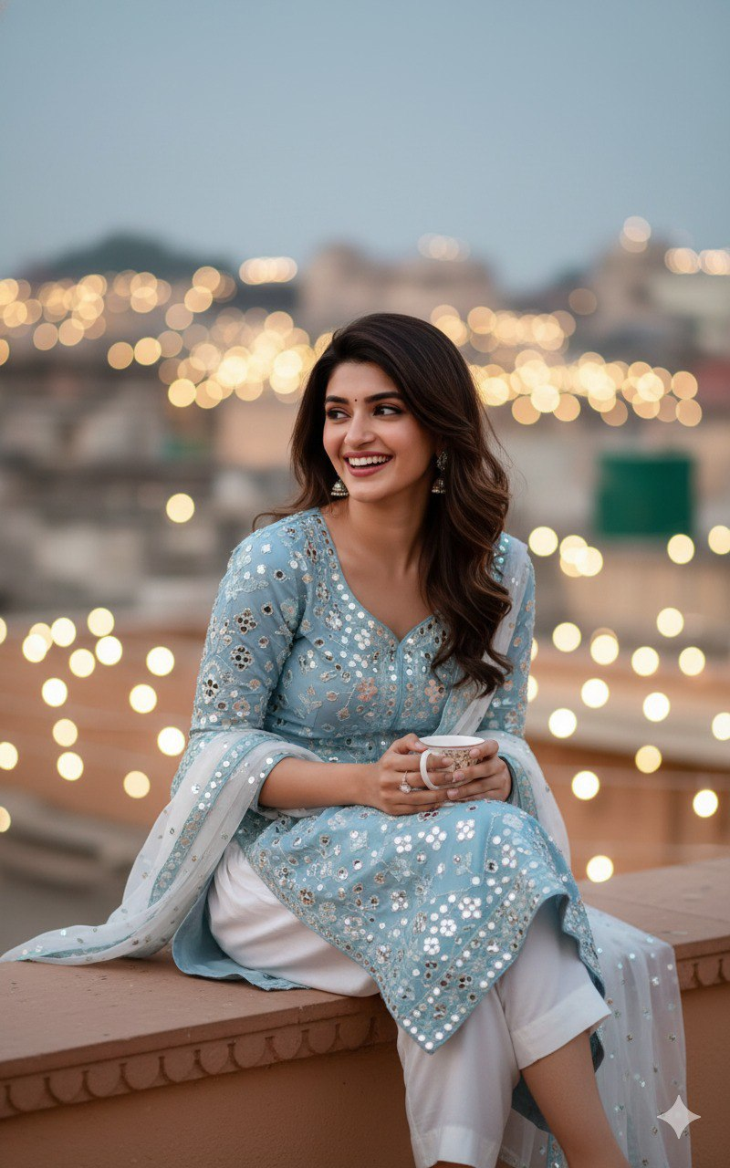 Jaipur Rooftop Festive Portrait