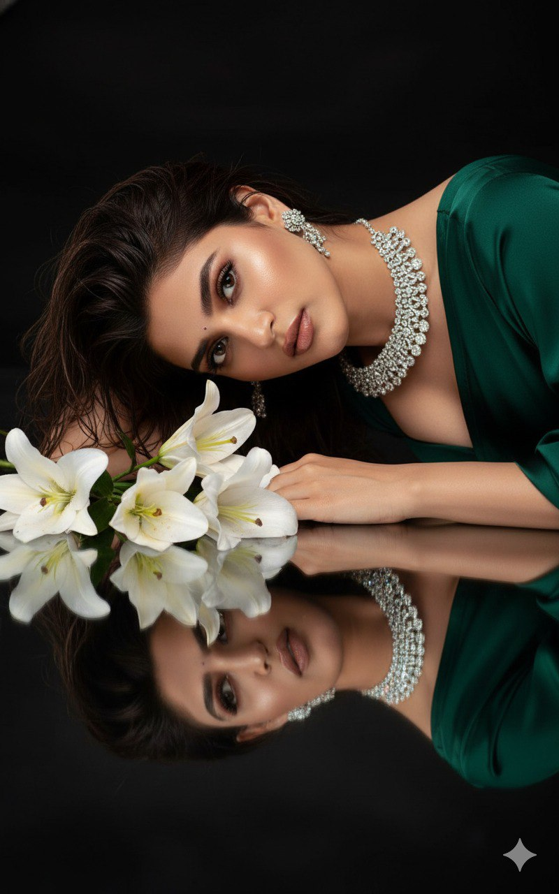 White Lilies Luxury Portrait